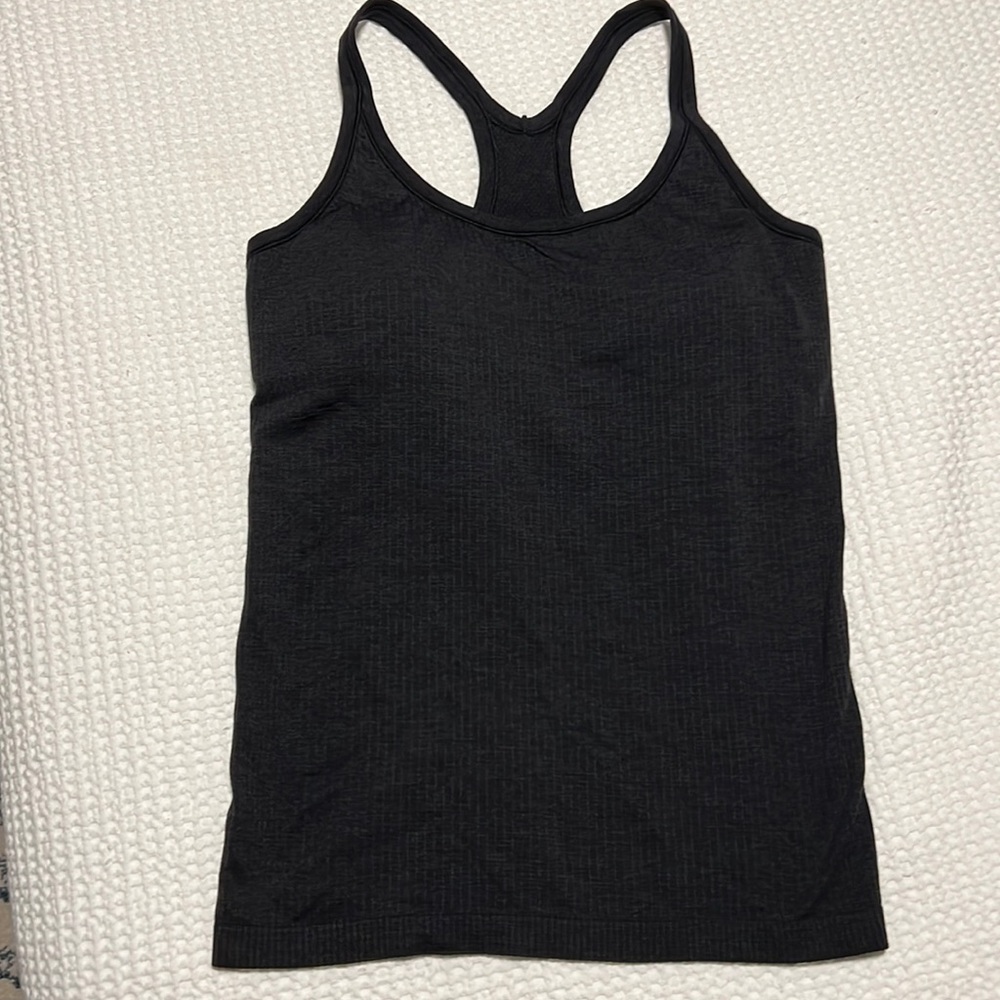 Lululemon Black Ribbed Racerback Tank Top